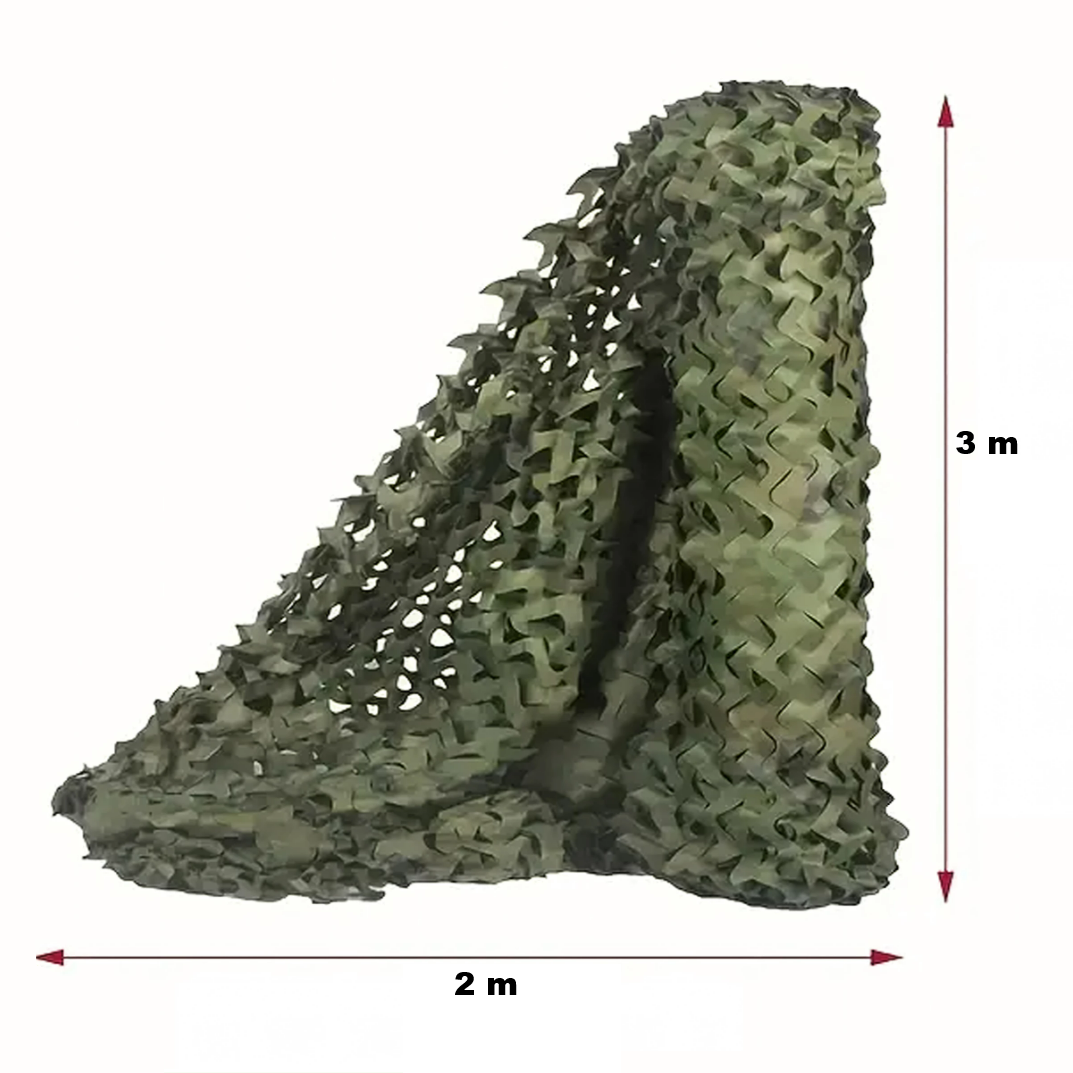 Plasa de camuflaj, Zola, rezistenta la apa, poliester oxford, 2 x 3 m, usor de instalat, verde Plasa de camuflaj, Zola, rezistenta la apa, poliester oxford, 2 x 3 m, usor de instalat, verde